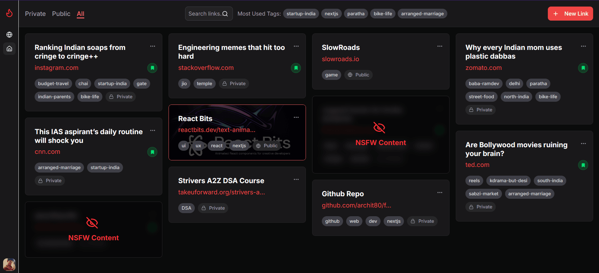 Slam Stream Personal View Screenshot
